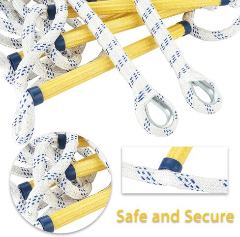 16 قدم حريق الهروب سلم 2 قصة ، حبل سلم الطوارئ حريق الهروب سلم سلم السلامة سلم مع السنانير ، سلم الطوارئ لنافذة المنزل في الطابق الثاني in Kuwait