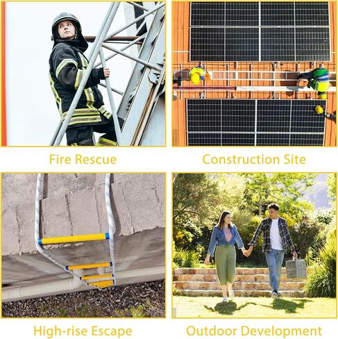 16 قدم حريق الهروب سلم 2 قصة ، حبل سلم الطوارئ حريق الهروب سلم سلم السلامة سلم مع السنانير ، سلم الطوارئ لنافذة المنزل في الطابق الثاني in Kuwait