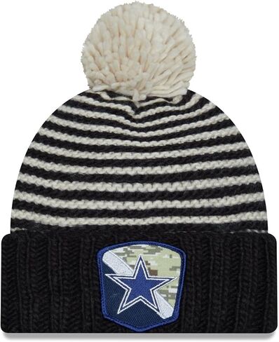 New Era Women's NFL 2023 Salute to Service Cuffed Pom Knit Hat in Saudi Arabia