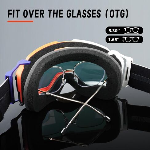 Dirt Bike Goggles Over Glasses Anti-Fog, Motorcycle Protective Eyewear Motocross Goggles for Men Women in Saudi Arabia