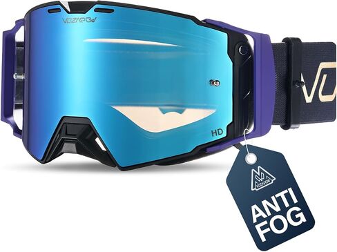 Dirt Bike Goggles Over Glasses Anti-Fog, Motorcycle Protective Eyewear Motocross Goggles for Men Women in Saudi Arabia