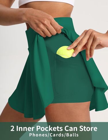 Women's Pleated Tennis Skirt Golf Skorts for Woman High Waisted Tummy Control with Shorts Pockets in Saudi Arabia
