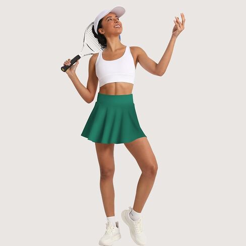 Women's Pleated Tennis Skirt Golf Skorts for Woman High Waisted Tummy Control with Shorts Pockets in Saudi Arabia