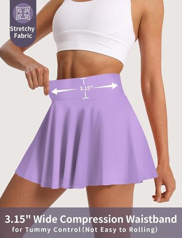Women's Pleated Tennis Skirt Golf Skorts for Woman High Waisted Tummy Control with Shorts Pockets in Saudi Arabia