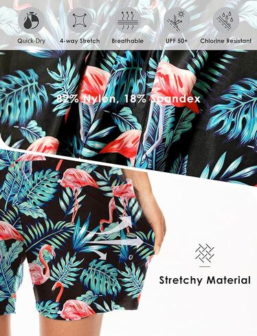 Blouty Women's 7" Long Swim Board Shorts with Pockets Liner High Waisted Quick Dry Beach Swimming Shorts for Women in Kuwait