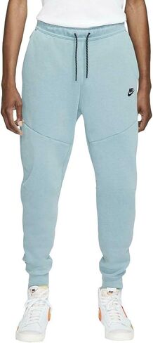 Nike Sportswear Men's Washed Tech Fleece Joggers Pants (as1, Alpha, s, Regular, Regular, Cerulean Blue/Black, Small, Slim) in Saudi Arabia