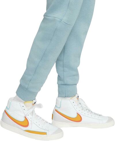 Nike Sportswear Men's Washed Tech Fleece Joggers Pants (as1, Alpha, s, Regular, Regular, Cerulean Blue/Black, Small, Slim) in Saudi Arabia