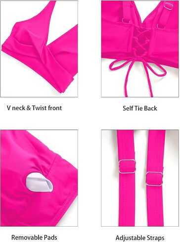 Women Bikini Top - 2025 Push Up Swim Tops Only Large Bust Bathing Suit Top Full Coverage Swimsuit Tops No Bottom in Kuwait