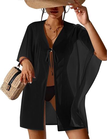 بدلة السباحة AI'Mage تستر على تغطية شيفون شيفون شديدة الصيف كيمونو كارديجان للسباحة S-XXL in Kuwait