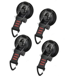Suction Cup Hooks 4 Pack Heavy Duty Fixed Camper Accessories for RV, Boat and Camping Securely Hang Showers, Windows, Kitchens and More