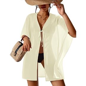 AI'MAGE Bathing Suit Cover Up for Women Chiffon Beach Coverup Sheer Summer Kimono Cardigan for Swimsuit S-XXL in Kuwait