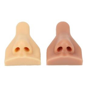 2Pcs Silicone Nose Model, Soft Flexible 3D Nose Display Model for Practicing Suture Teaching Instructions