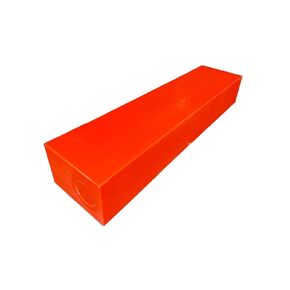 EcoCut: High-Density Polyethylene (HDPE) Red Plastic Block 2" x 3" x 12" - for Machining, Home Improvements, Prototypes, DIY Projects, Engineering
