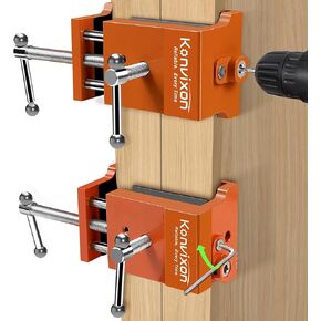 2 Pack Cabinet Clamps with Mini L Hex Key Set,Cabinet Face Frame Clamps with Drilling Hole, 440LBS Gap-Free Claw Clamps for Cabinet, Clamps for Woodworking, Install Cabinets Tools