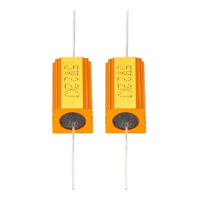 YOKIVE 2 Pcs Aluminum Case Resistor, Office LED Converter Replacement Wirewound Resistance, Great for Daily Use (Gold, 5W 2.2K Ohm)