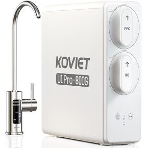 U1 Pro Reverse Osmosis System, 800GPD Tankless Reverse Osmosis Water Filter, 10-Stage Under Sink RO Water Filtration System, NSF/ANSI 42&58 Certified with Smart LED Faucet, 3:1 Pure to Drain