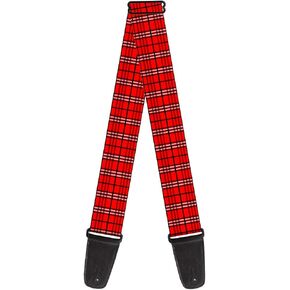 Buckle-Down Guitar Strap Plaid Red 2 Inches Wide