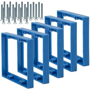5-Pack 1/2" Double Gang Receptacle Outlet Box Extenders - UL Listed - with 6-32 x 1.25 Screws - Electrical Outlet Extender for Electrical Box and Electrical Outlet Switches - Made in U.S.A.