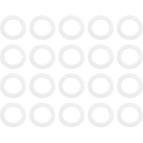 ECSiNG 20pcs Metal Gasket Knob Handle Spindle Washers 19x13x0.75mm Suitable for Old Door Knob Spindle Knob Handle Lever Sliver