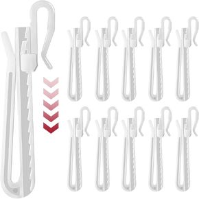 Plastic Curtain Hooks, 80pcs Curtain Pinch Pleat Hooks, Heavy Duty Drapery Hooks for Pleated Drapes, Adjustable Drapery Pins Pleated Hooks for Curtains (90mm/ 3.54")