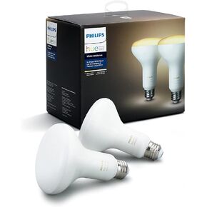 Philips Hue 2-Pack White Ambiance BR30 60W Equivalent Dimmable LED Smart Flood Light (Works with Alexa Apple and Google Assistant) (466508)
