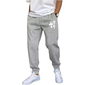 SOLY HUX Men's Drawstring Waist Jogger Sweatpants Gothic Gym Workout Athletic Pants with Pockets