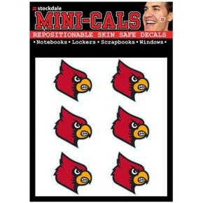 WinCraft NCAA Louisville Cardinals Face Tattoos, Team Colors, One Size