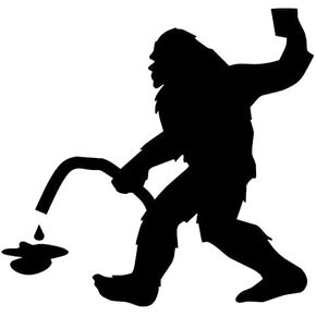 Bigfoot Cousin Eddie Sticker - Decal [Black] 5" Funny RV Camper Travel Trailer Sticker, Camper, Camping Sticker, Camping Accessories, Shitters Full, Griswold SIX679