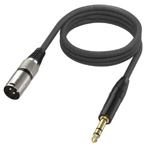Cubilux 1/4" to XLR Cable, 6.35mm TRS to XLR Male Nylon Braid Quarter inch TRS to XLR Male Balanced Interconnect Microphone Cord Patch Cable,6.5 FT
