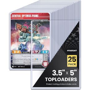 3.5x5 Toploader - Semi-Rigid Plastic Sleeves, Clear Protectors for Transformer Characters, Oversized MTG & TCG Trading Cards (25-Pack)