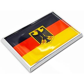 German State Ensign Flag Sticker Emblem Decal Germany Eagle Car Chrome Flags, 2 Pack, 3 x 2 inches