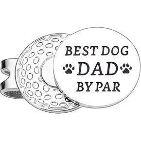 Dog Dad Gift Best Dog Dad by Par - Golf Stocking Stuffers for Men, Golf Ball Marker for Men, Magnetic Hat Clip Golf Gifts for Golf Lover Dog Lover Golf Accessories Golf Stocking Stuffers for Men