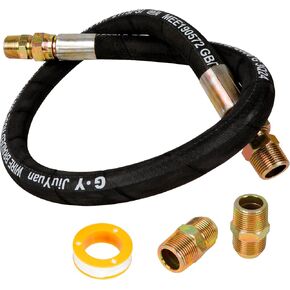 Upgraded Compressor Jumper Hose 40" - Dual 3/4" NPT Male Connectors Replacement, 720 PSI High-Pressure, 420°F Heat Resistant, 5-Layer Reinforced, Free-Swivel Design