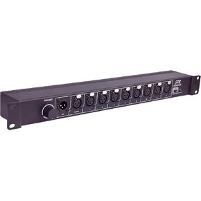 8-port Opto-Isolated DMX Splitter/Amplifier/Isolator, LED Indicator, USB Adjustable Work Light, DMX VIEW Function, Bulit-in Termination, XLR-3PIN,19 Inch Rack Mountable(black)