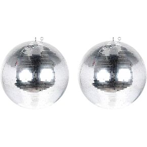 Eliminator Lighting EM16 Hanging Mirror Disco Ball for Parties, Clubs, Dance Floor, DJ Sets, 16 Inch Diameter (2 Pack)