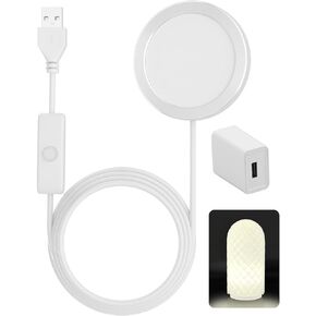 Creative DIY LED Lamp Kit 001 for Bambu Lab 3D Printers, 3D Printer Parts Only Hardware Accessories, Bright Light Energy-efficient Custom Lighting Project for Nightlight Models(Adapater Included)
