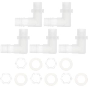 Plastic Hose Barb Fitting 9/16" Hose ID G3/8 Male NPT Elbow Barb Connector PP 1 Set
