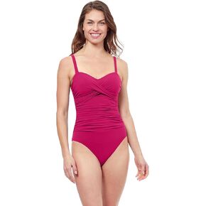 Profile by Gottex Women's Standard Tutti Frutti D-Cup Twist Front One Piece
