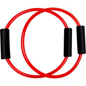 Barre Double Tube Resistance Band Barre Workout Equipment Rubber Resistance Tubes Pure Barre Band for Travel Home Pilates Exercise (Red)