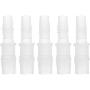 5 Pcs Aquarium Plastic Hose Barb Fitting 5/16" to 7/16" Hose ID Connectors Clear Plastic