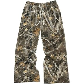 Men's Camo Sweatpants Y2K Letter Graphic Flared Sweatpants Drippy Streetwear Joggers