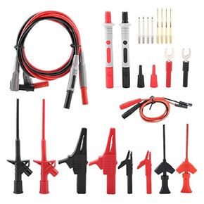Multimeter Probe Test Cable Kit, Walfront 24PCS P1300E Replaceable Removable Digital Multimeter Electronic Probe Test Cable Kits