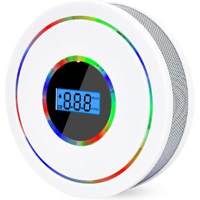 Combination Smoke and Carbon Monoxide Detector,Battery Operated Smoke Carbon Monoxide Alarm Detector Combo for House Kitchen Office Hotel Restaurant