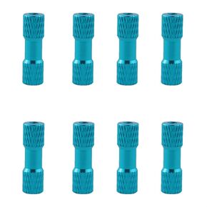 8pcs M3x20mm Knurled Aluminum Standoff for RC Airplane FPV Quadcopter Drone Multicopter CNC, Wide Head Column Spacer, Blue