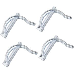 4PCS Carbon Steel Coupler Safety Pin, Trailer Towing Bicycle Stroller Cargo Boat Stage Leg Hitch Hook(M10 x 70 mm /"2/5 x 2-4/5 inch" 4PCS)