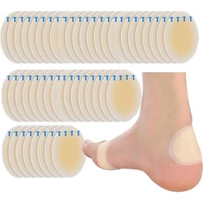 50Pcs Seal Adhesive Bandages for Heel Blisters Heel Pads Waterproof Blister Pad Hydrocolloid Bandages Guard Gel Blister Cushions Heel Blister Protection Patches for Fingers, Toes