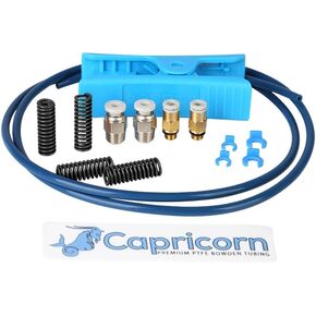 Creality Capricorn Bowden PTFE Tubing XS Series 1M for 1.75mm Filament with 2X PC4-M6 & 2X PC4-M8 Pneumatic Fittings & Tube Cutter for Ender 3/Ender 3 V2/Ender 3 Pro/Ender 5 Pro/CR-10/10S 3D Printer
