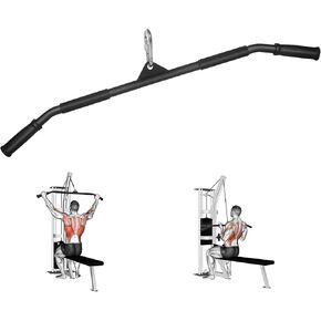 Luwint Lat Pull Down Bar, Pulldown Handle with Wide and Close Grips, Cable Machine Attachments and Pulley Exercise Equipment, 39 Inch