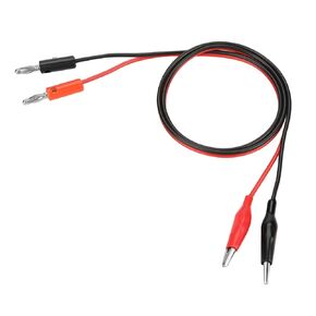 Jeanoko Power Supply Output Cable 1 Pack Plounger Mini Hooks Banana Plug Multimeter Cables Clip 30V 5A 80cm for Adjustable DC Regulated Power Supply