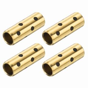 uxcell 4pcs Sleeve Bearings 8mm Bore x 11mm OD x 30mm Height, Wrapped Oilless Bushings Brass Graphite, JDB Oilless Graphite Lubricating Cast Brass Bushing